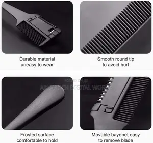 Dual Side Blade Scissor Cutting Trimmer Comb for Slim Haircuts
