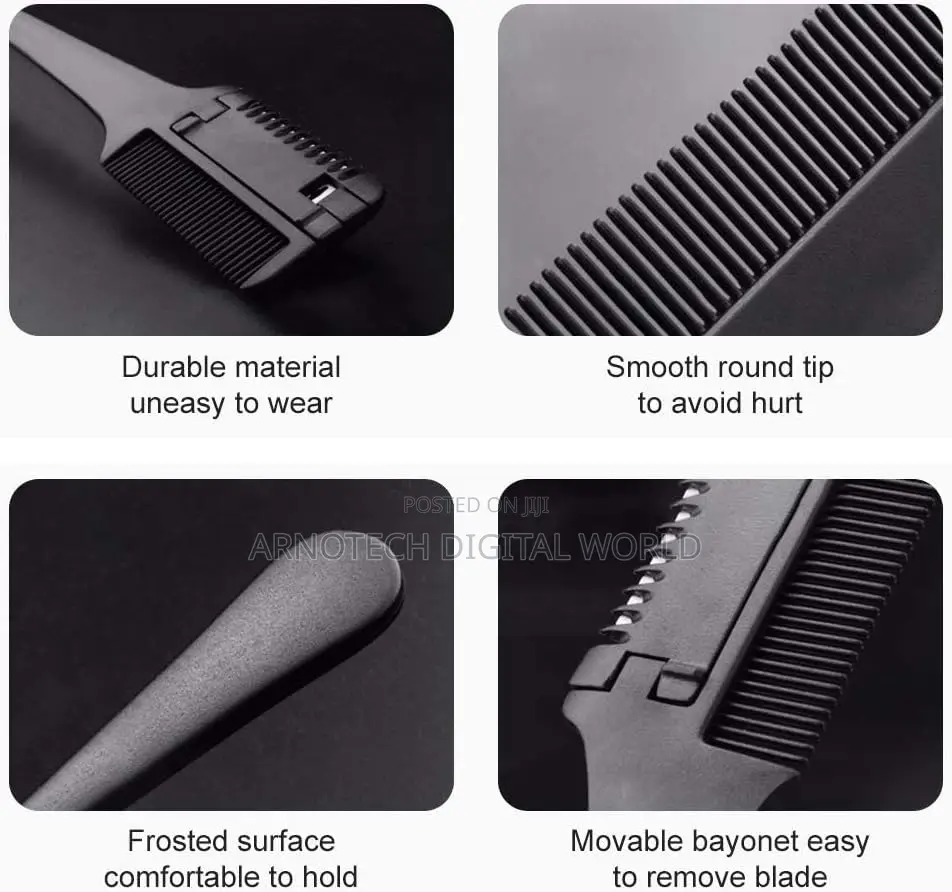 Dual Side Blade Scissor Cutting Trimmer Comb for Slim Haircuts
