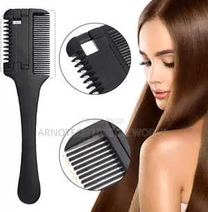 Dual Side Blade Scissor Cutting Trimmer Comb for Slim Haircuts