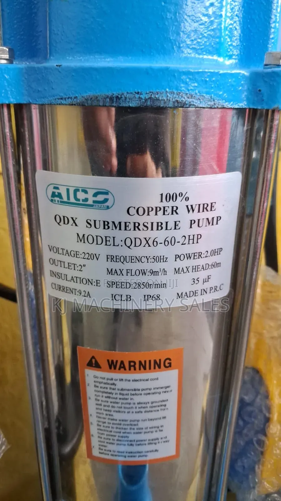 Aico 2hp Submersible Dirty Water Pump 220v – Heavy Duty Drainage Pump