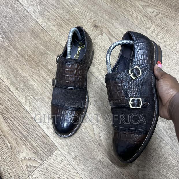 Leather Double Monk Straps Official for Men - thumbnail 2