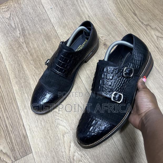 Leather Double Monk Straps Official for Men - main view