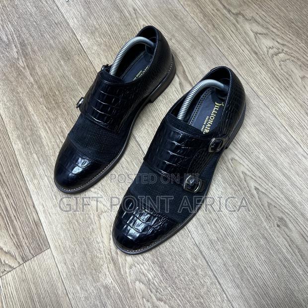 Leather Double Monk Straps Official for Men - thumbnail 3