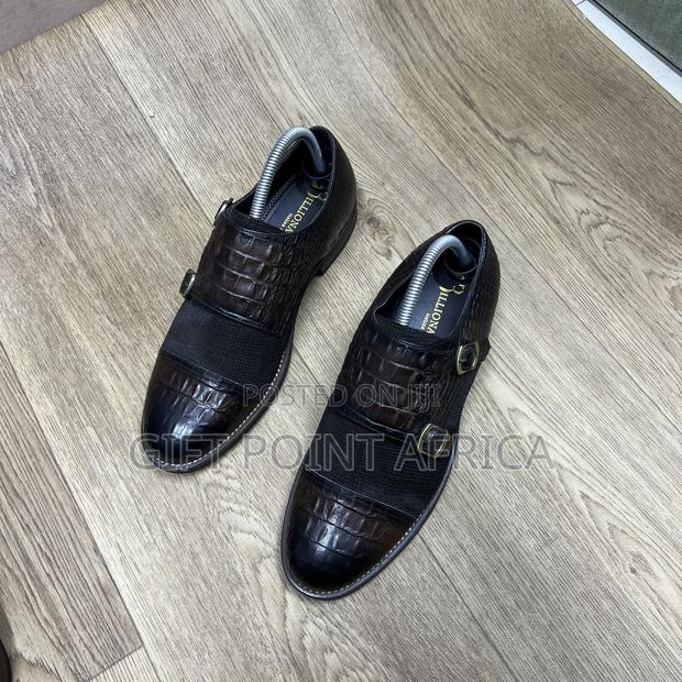 Leather Double Monk Straps Official for Men - thumbnail 4