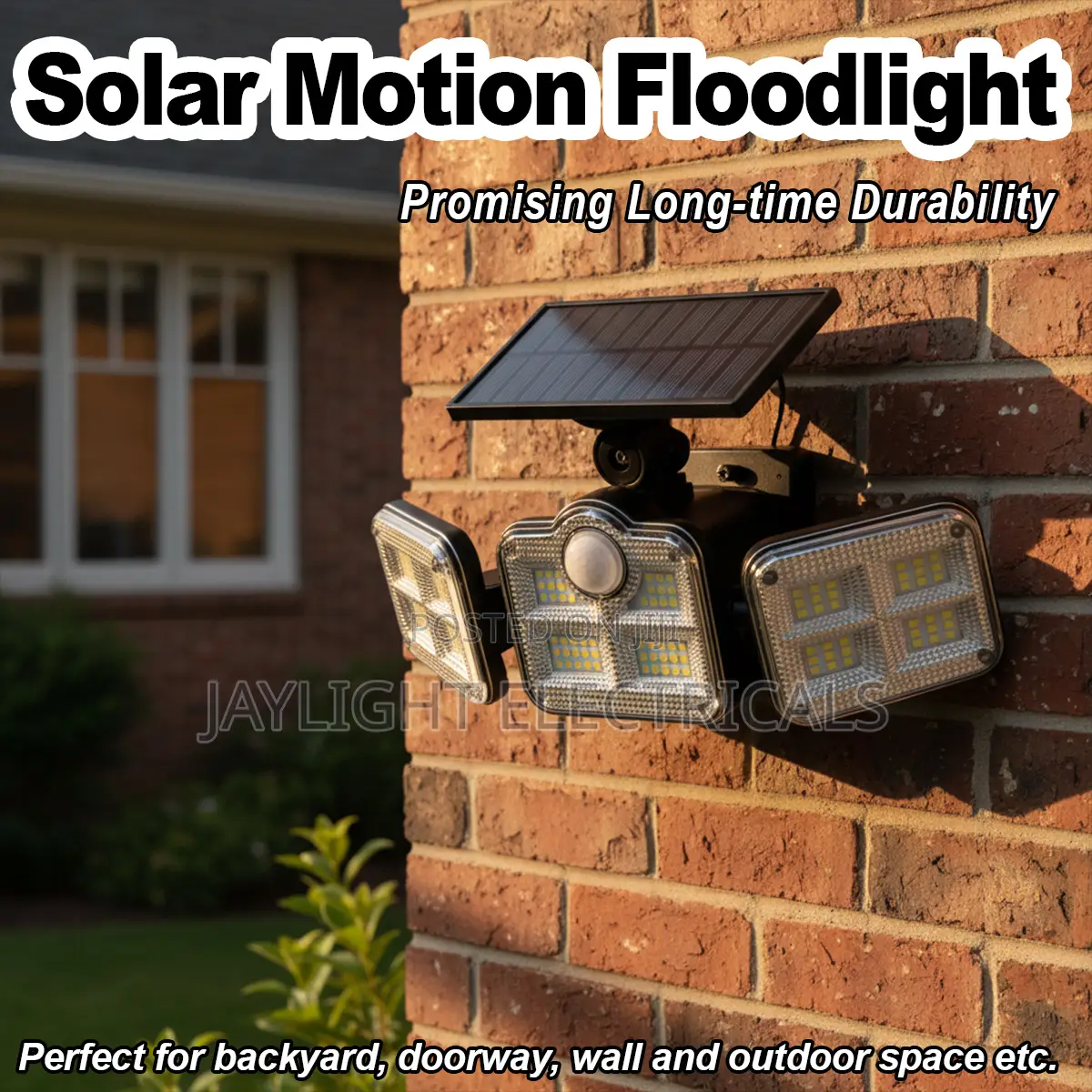 Leds Solar Lamp Remote Control Waterproof Security Spotlight