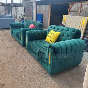 Green 5-Seater Sofa Set