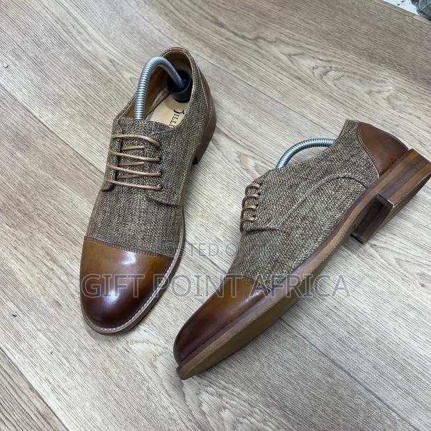 Men Stylish Leather Laced Officials - thumbnail 4