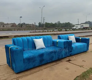 Blue 3 Seater Sofa Set