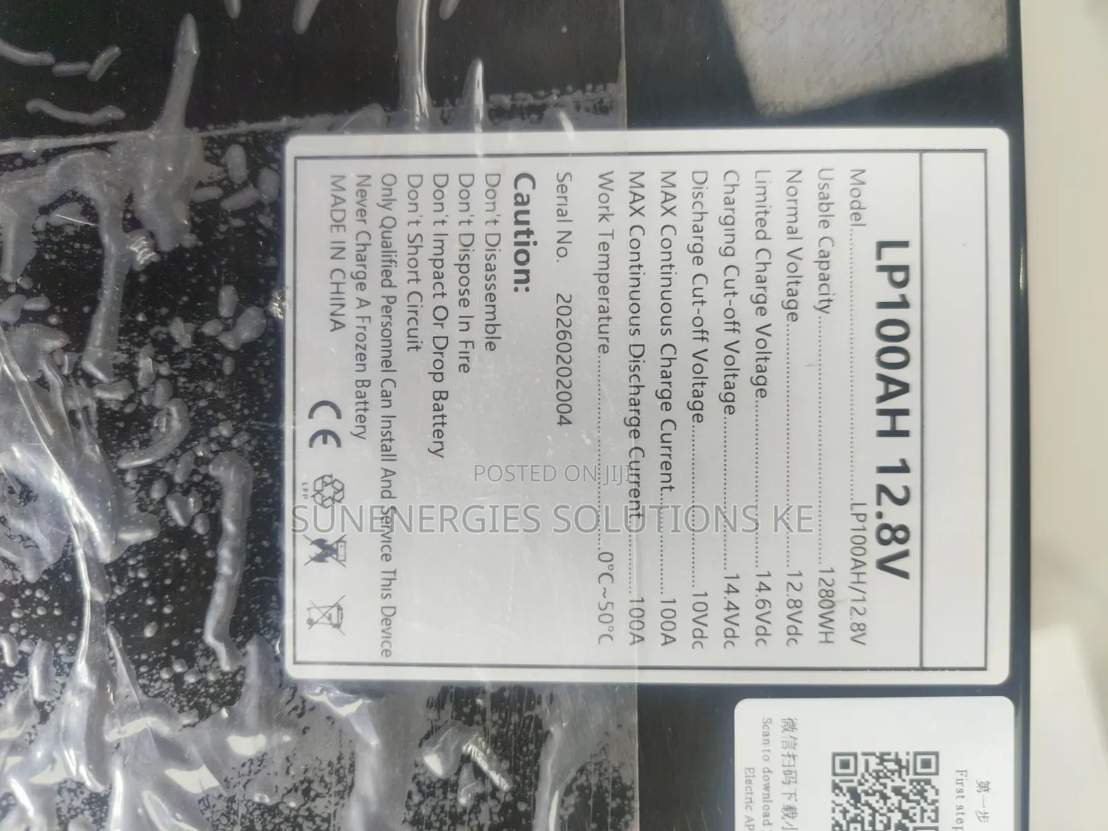 1.28kwh 12.8v 100ah Solar Nyumbani Lithium Battery