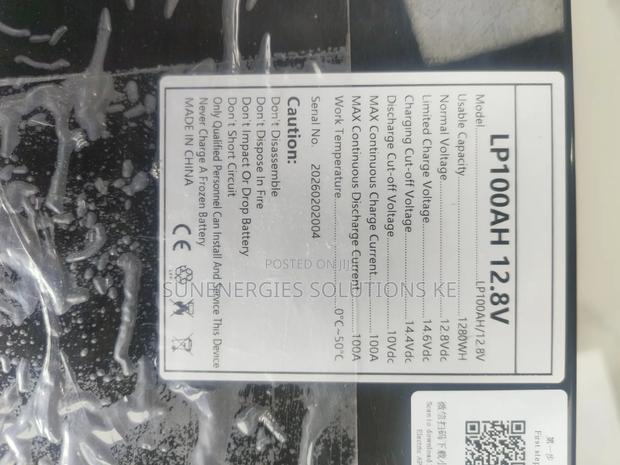 1.28kwh 12.8v 100ah Solar Nyumbani Lithium Battery - thumbnail 3