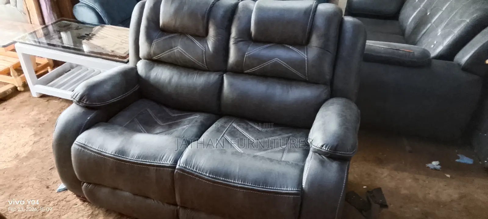 Black Semi Recliner Seat