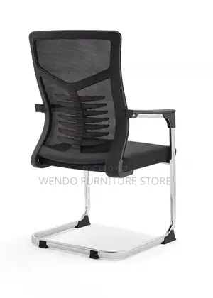 Office Chairs; Fabric Mesh Non Swivel Sled Based Visitors Chairs