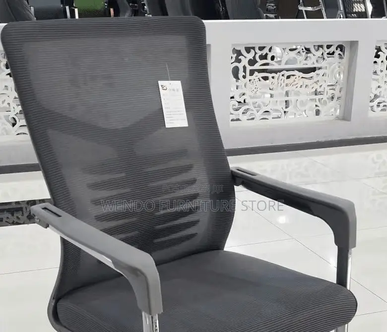 Office Chairs; Fabric Mesh Non Swivel Sled Based Visitors Chairs