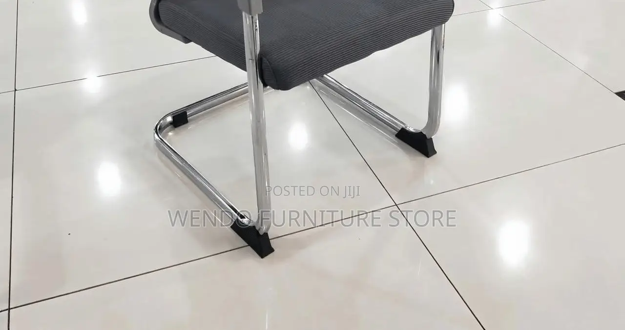 Office Chairs; Fabric Mesh Non Swivel Sled Based Visitors Chairs