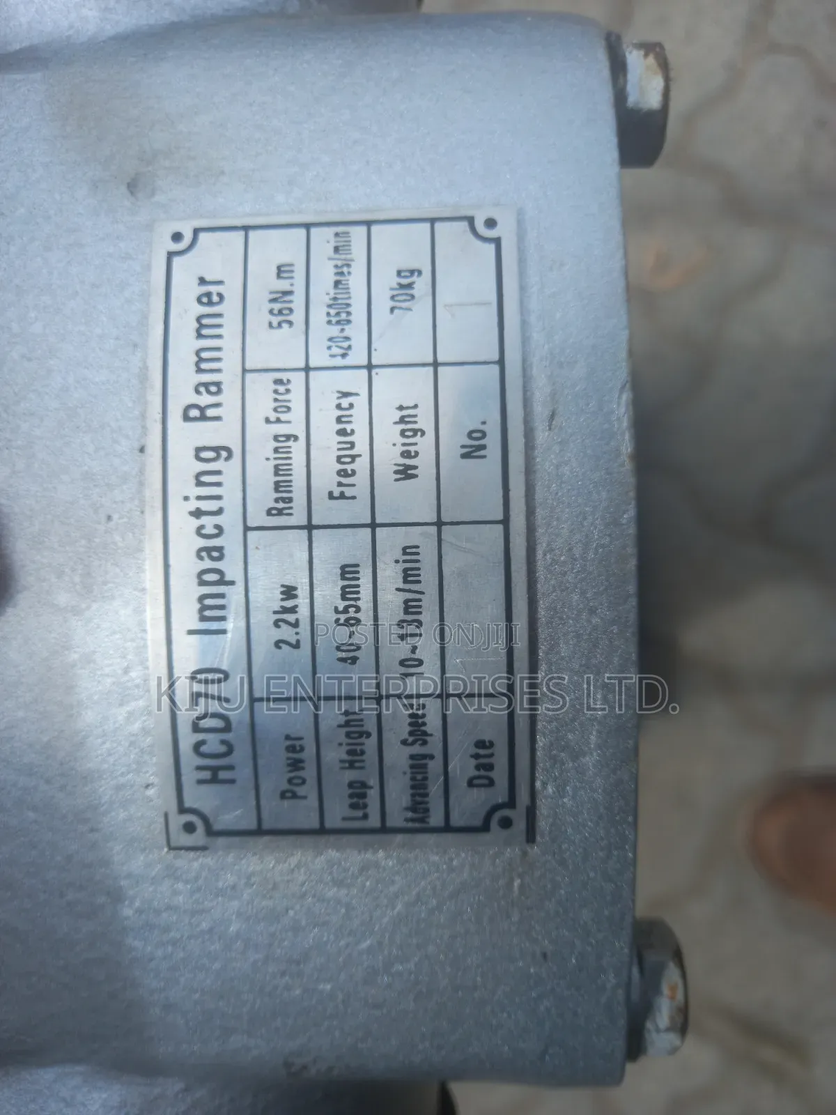 Electric Tamping Rammer Soil Compactor | Hcd70 Compaction Machine