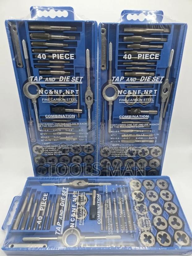 40 Piece Carbon Steel Tap and Die Set for Thread Repair. - main view