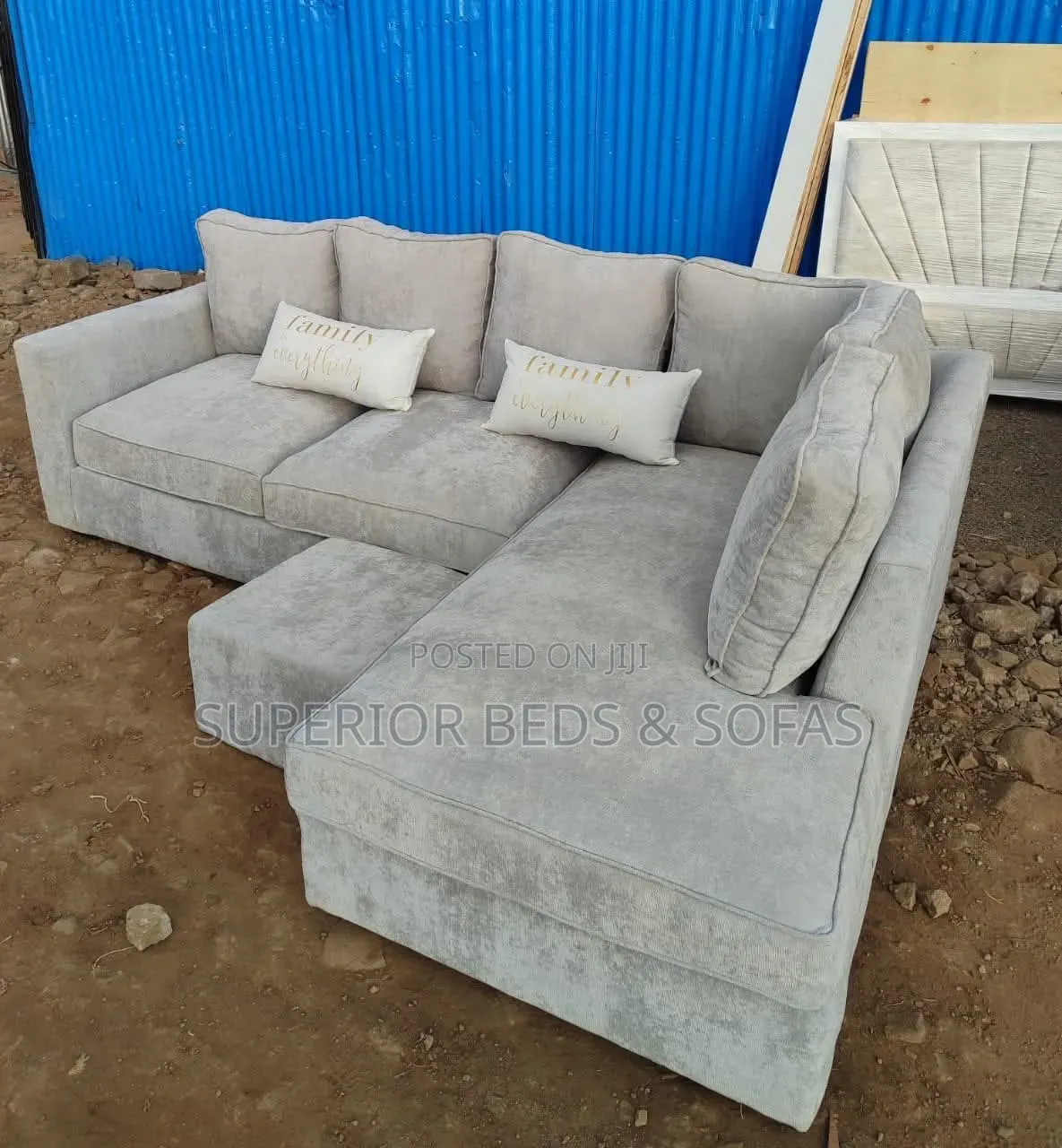 Light Grey L-Shaped Sectional