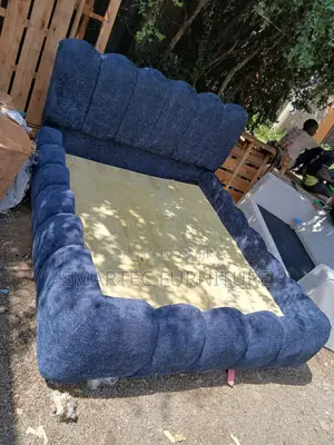 6 by 6 Navy Blue Bubble Bed