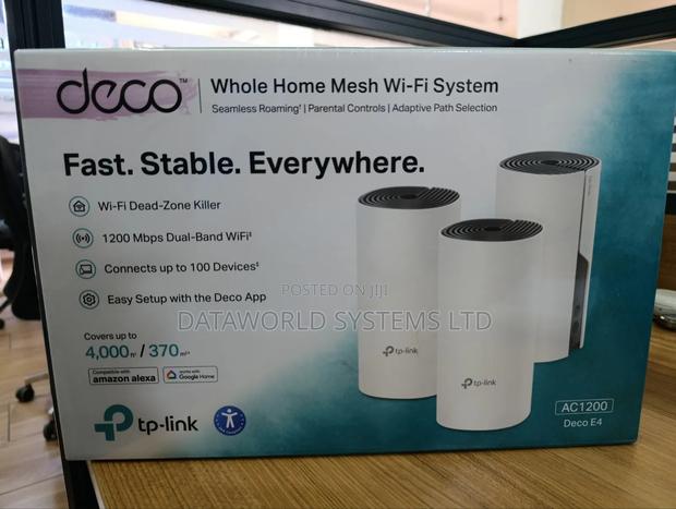 Tp-Link Deco E4 (3-Pack) Ac1200 Whole Home Mesh Wi-Fi System