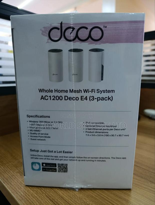 Tp-Link Deco E4 (3-Pack) Ac1200 Whole Home Mesh Wi-Fi System - thumbnail 4