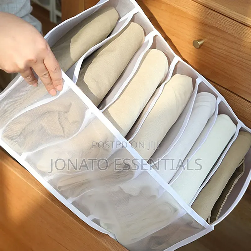 Wardrobe Clothes Organizer Mesh Box for Jeans Trousers