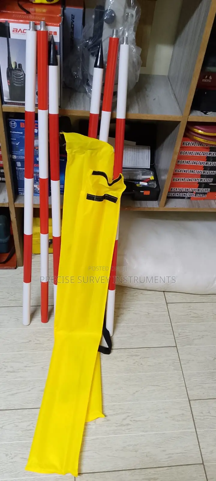3m Survey Ranging Pole – High Visibility Measuring Rod