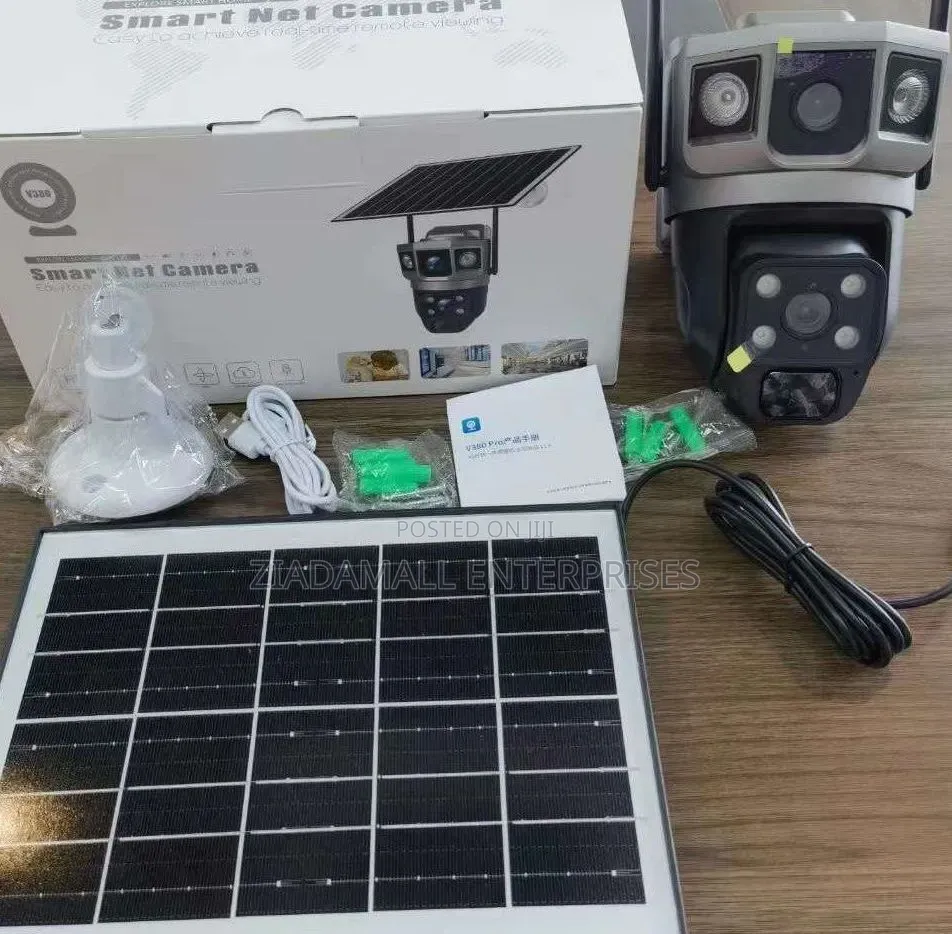 Dual Lens 360° Remote Monitoring,Smart Solar Security Camera
