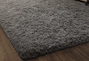 Grey Fluffy Carpet 5*8