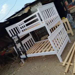 White Double Decker Bed