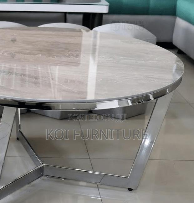 Coffee Table; Modern Dual Marble Coffee Table - thumbnail 5