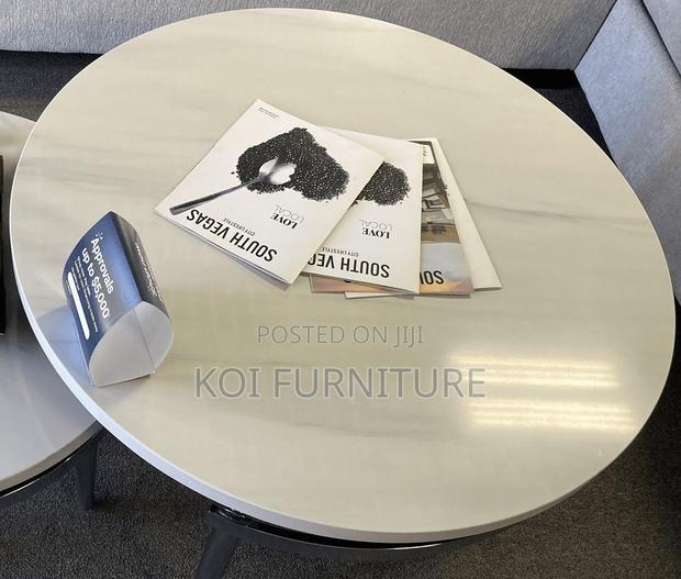 Coffee Table; Modern Dual Marble Coffee Table - thumbnail 10