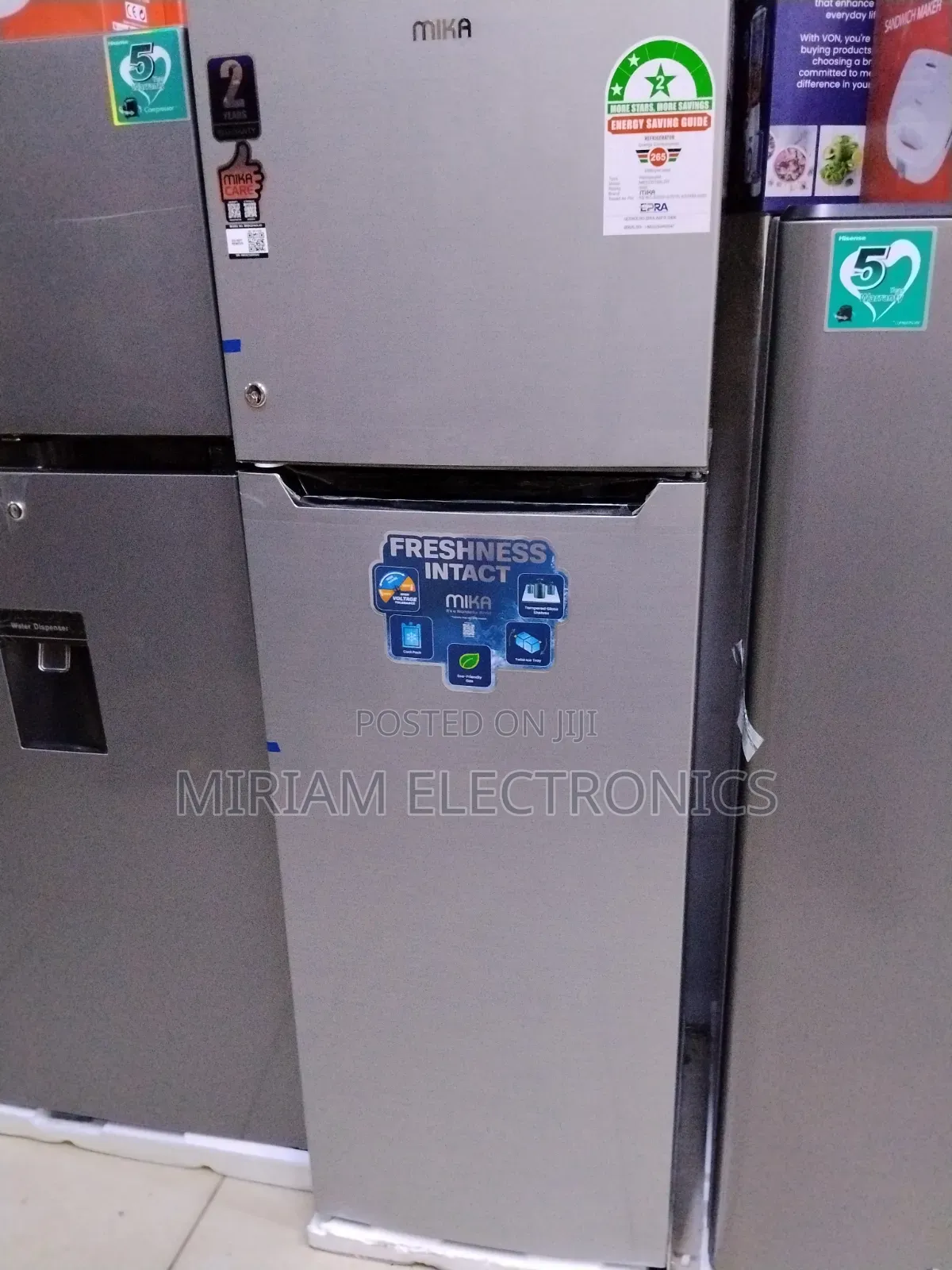 Mika 168litres Double Door Fridge Mrdcd168lsd