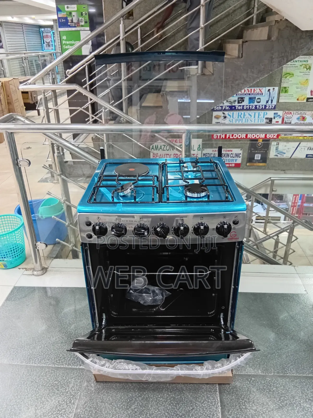 Eurochef 60×60 Standing Cooker – 3 Gas Burners + 1 Electric Oven,