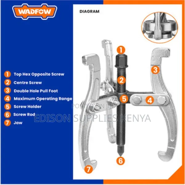 Gear Puller 3-jaws Pulley Gear Bearing Flywheel 4" / 6" / 8" Inch