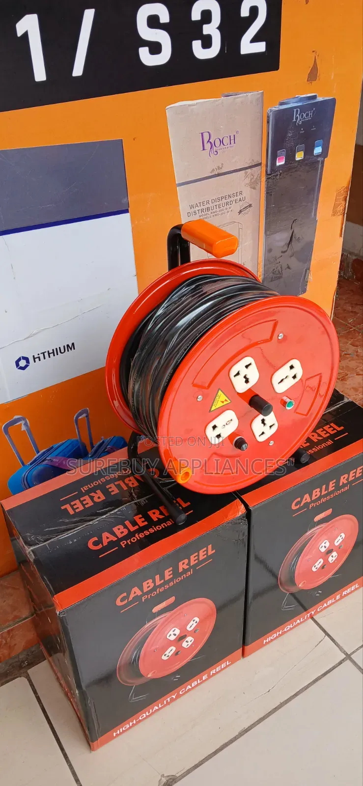 50m Cable Reel Extension Lead With Heavy-duty Winding Drum