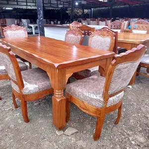 Antique 6-Seater Solid Mahogany Dining Set - Royal Design