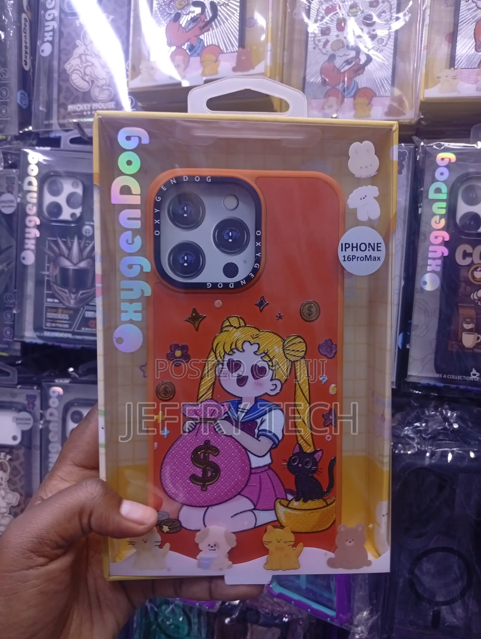 iPhone 16pro Max Sailor Moon Money Girl Cartoon Protective Case