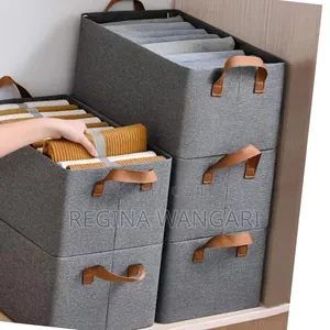 Foldable Cloth Storage Bags -grey