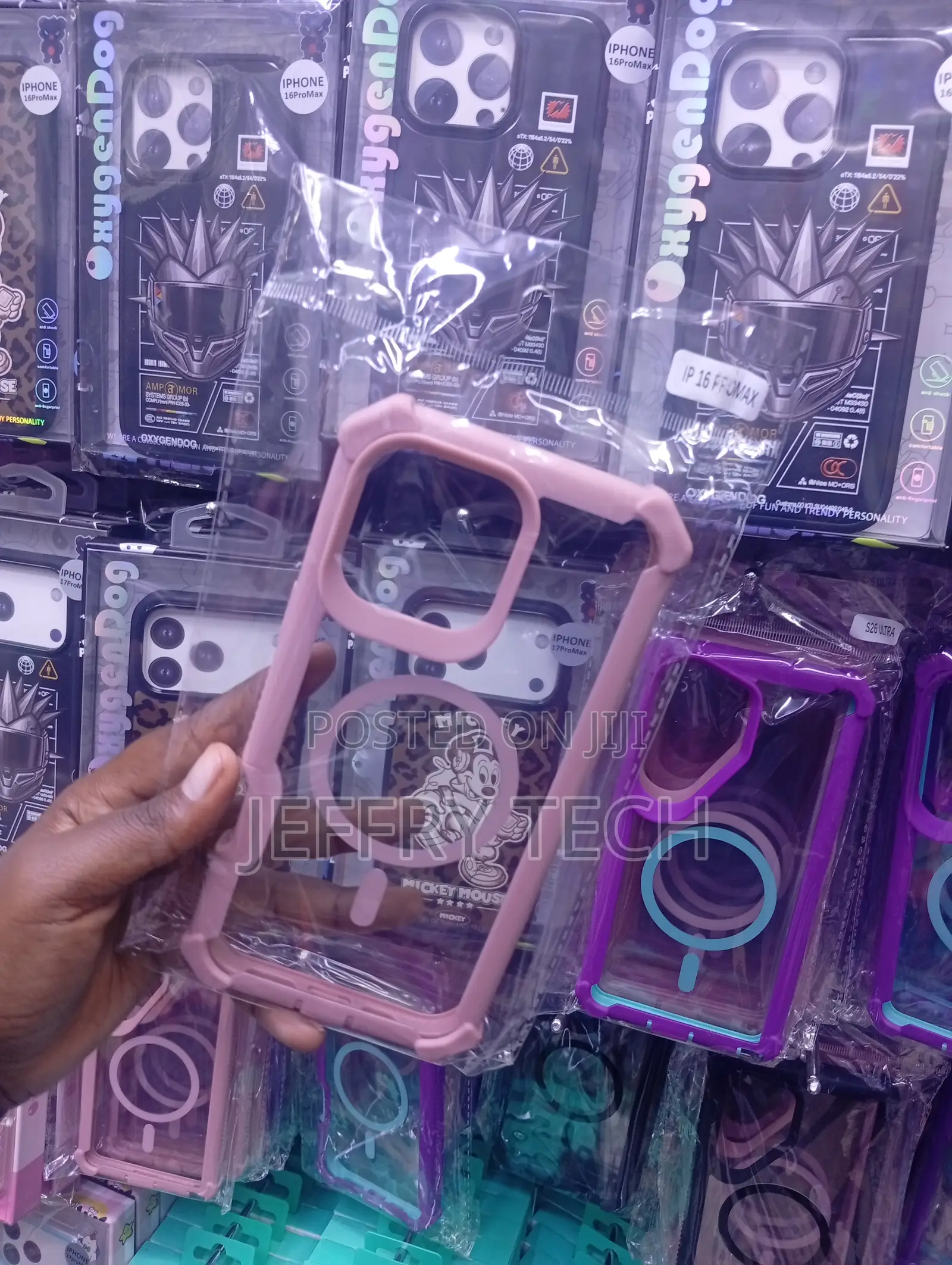 iPhone 16 Pro Maxstylish Mickey Mouse Graphic and a Pink Frame Case