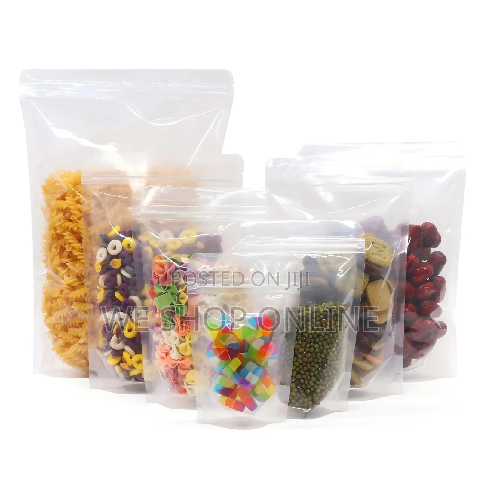 10*15cm Clear Ziplock Matte Finish Stand Up Pouch Bags, 50 PCS