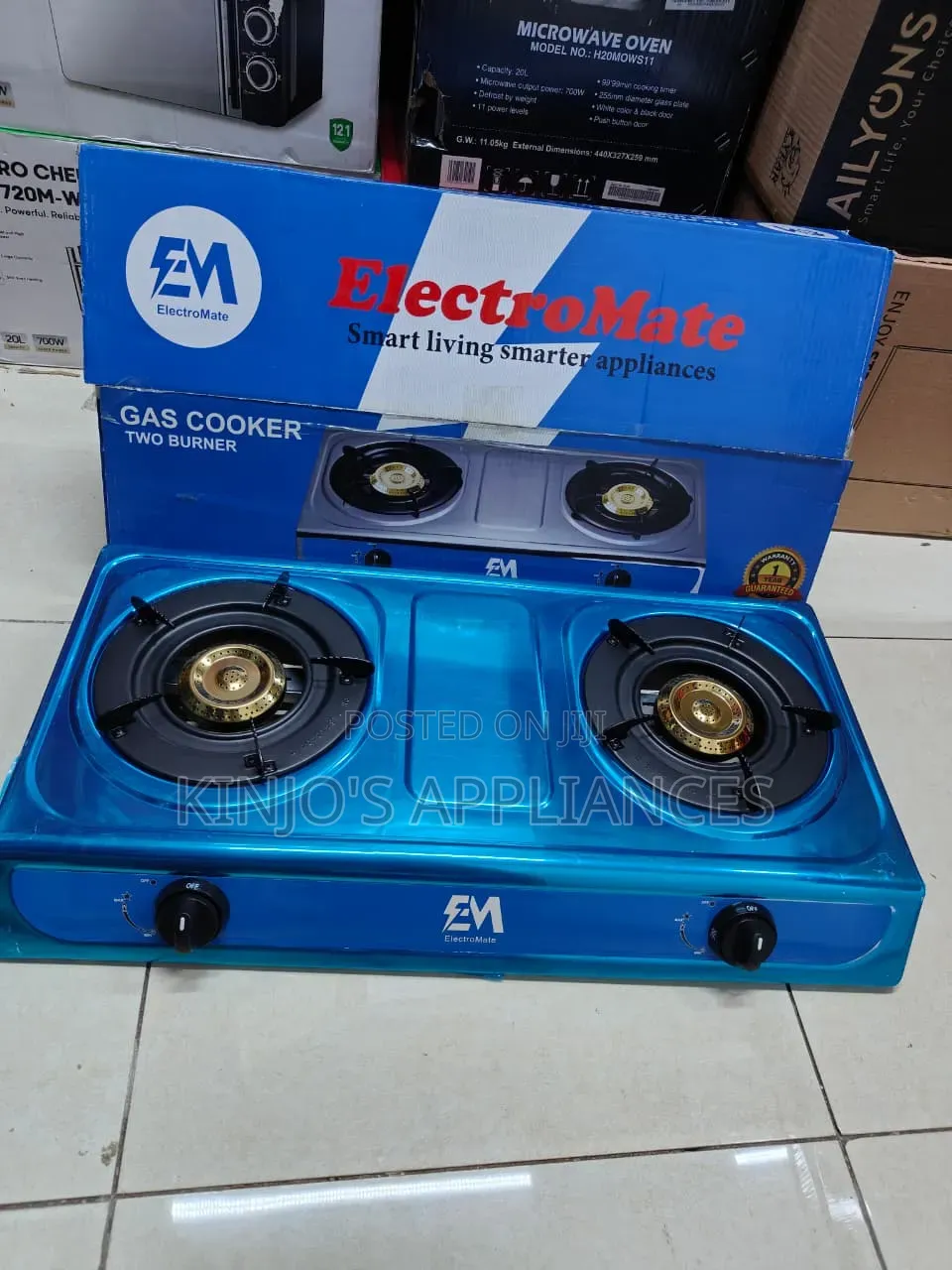 Electromate Table Top Metallic Two-Burner Cooker