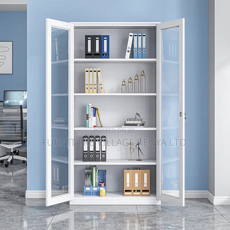 Steel Office Cabinet With Glass Doors
