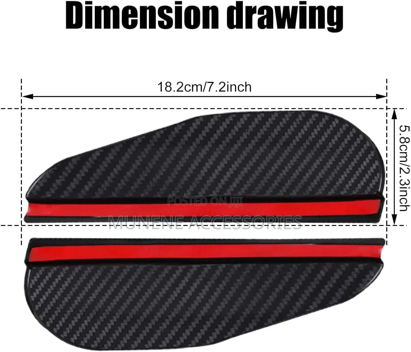 2pcs Car Rearview Mirror Rain Guard Carbon Fiber Side Mirror Protector