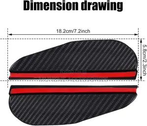 2pcs Car Rearview Mirror Rain Guard Carbon Fiber Side Mirror Protector