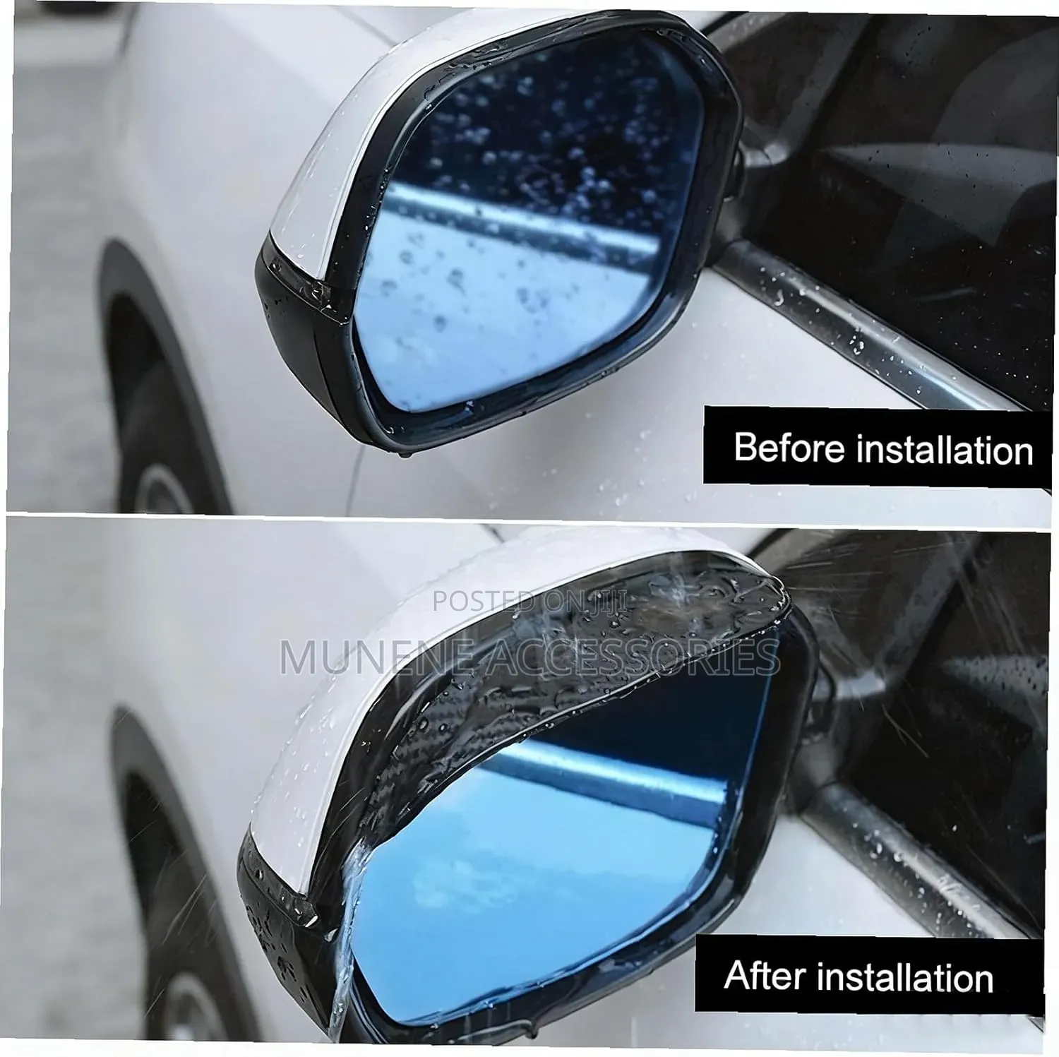 2pcs Car Rearview Mirror Rain Guard Carbon Fiber Side Mirror Protector