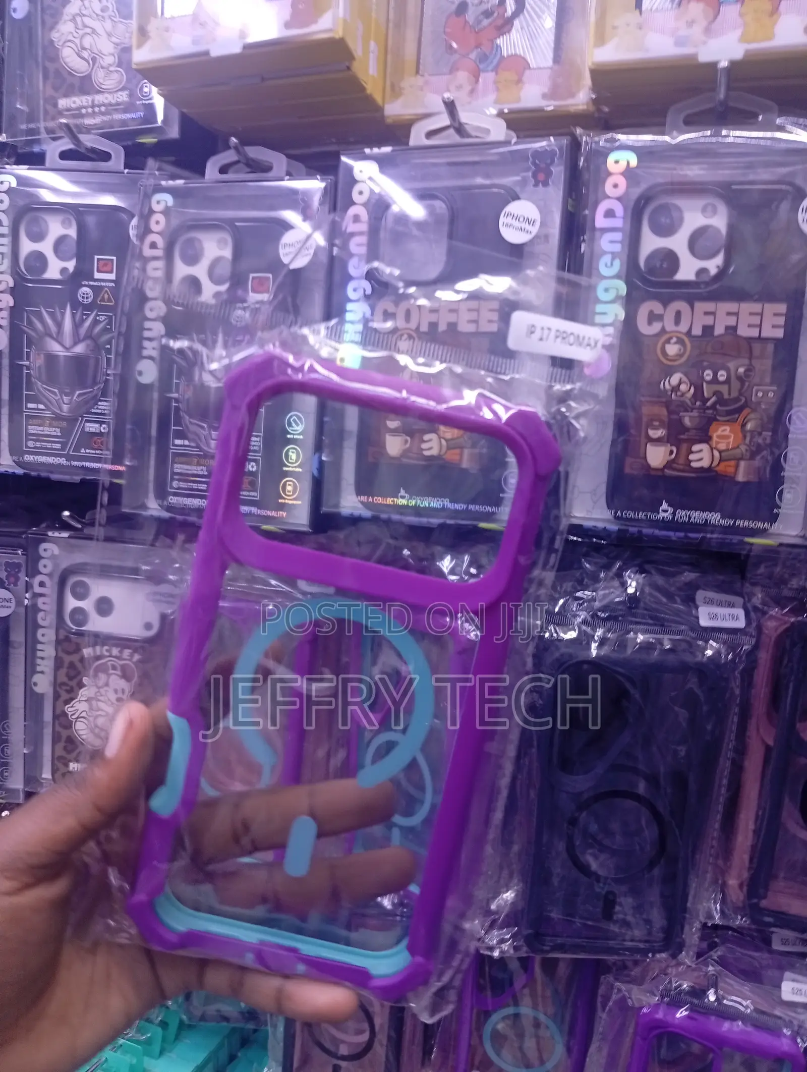 Ip 17 Promax Purple and Blue Bumper Case
