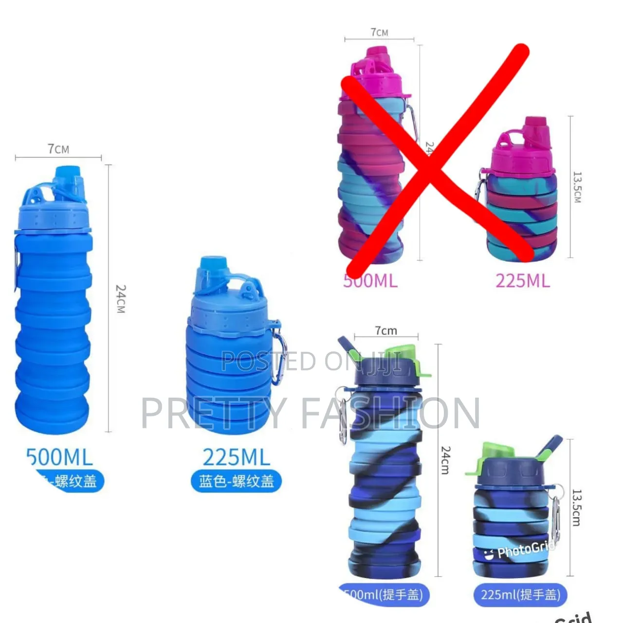 Collapsible Water Bottles 500ml