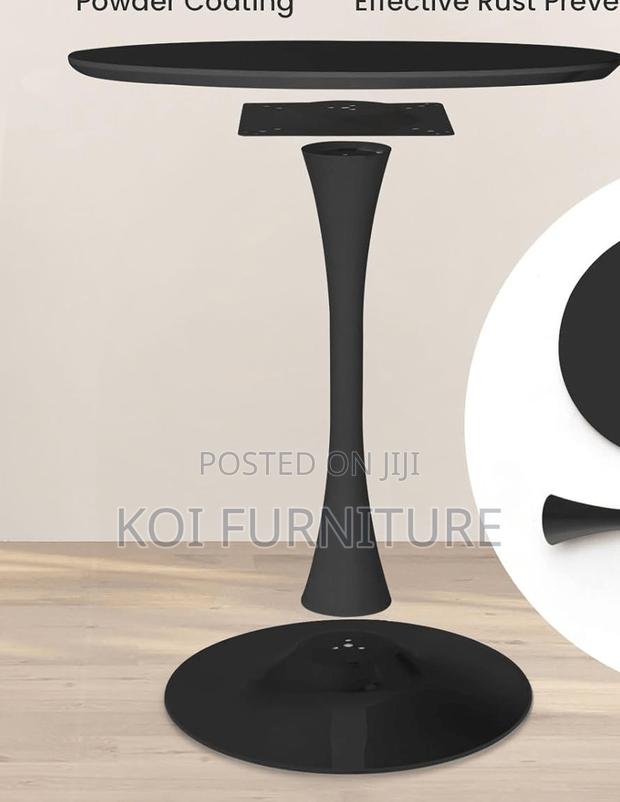 Coffee Table; Black Marble Round Eames Coffee Table - thumbnail 3