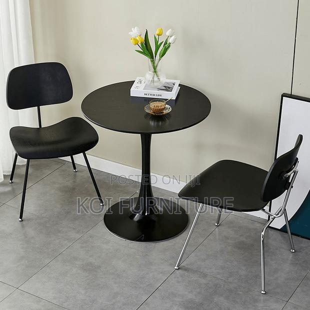 Coffee Table; Black Marble Round Eames Coffee Table - thumbnail 4