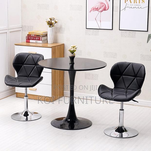 Coffee Table; Black Marble Round Eames Coffee Table - thumbnail 5